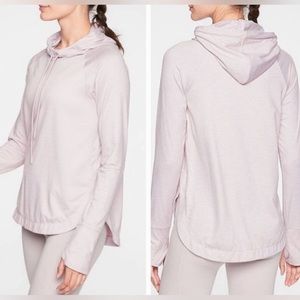 Athleta Uptempo Pale Pink Hoodie Sweatshirt